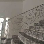 Кованые перила белые, светлые